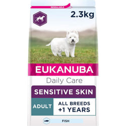 Eukanuba Sensitive Skin Hypoallergenic Complete Dry Dog Food for Adult Dogs with Fish 2.3 kg