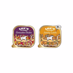 Lily's Kitchen Coronation Chicken Grain Free Complete Adult Wet Dog Food (10 x 150g) & Adult Sunday Lunch Wet Dog Food (10 x ...