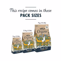 Lilys Kitchen Made with Natural Ingredients Adult Dry Dog Food Organic Chicken Bake Balanced Nutrition 1kg