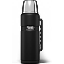 Thermos Stainless King 1.2L Multi-Purpose Thermos Original-Style Flask can be used as Travel Mug or Water Bottle Daily Commute & Adventures Matt Black