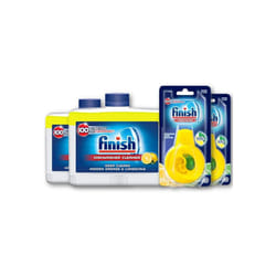 Finish Dishwasher Freshener and Cleaner Multipack, Lemon, 2 x Dishwasher Cleaners, 2 x Dishwasher Fresheners