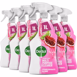 Dettol Antibacterial Disinfectant Spray Pomegranate& Lime 6-Pack 6X1L Total 6L Kills 99.99% Of Germs Kitchen Household Cleane ...