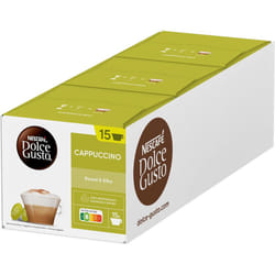 NESCAFÃ Dolce Gusto Cappuccino Coffee Pods - total of 45 Italian Classic Cappuccino Coffee Capsules - (3 Packs)