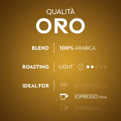 Lavazza, QualitÃ  Oro, Nespresso Compatible Aluminium Capsules, 10 Packs of 10 Capsules
