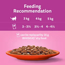 Whiskas 1+ Adult Classic Selection in Gravy 84 Pouches, Adult Wet Cat Food, Megapack (84 x 85 g)