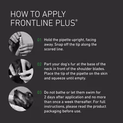 FRONTLINE Plus Flea & Tick Treatment for Large Dogs - 3 Pipettes