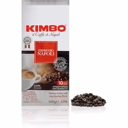 Kimbo Espresso Napoletano Whole Coffee Beans, Dark Roast, 1kg Bag