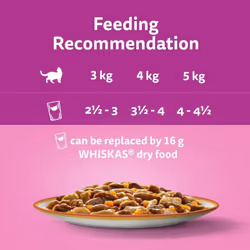 Whiskas 1+ Adult Tasty Mix in Gravy 84 Pouches, Adult Wet Cat Food, Country Collection, Megapack (84 x 85 g)