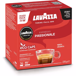 Lavazza A Modo Mio Espresso Passionale, Coffee Capsules Warm Inviting Taste Intensity 11/13 Dark Roasting, Perfect for a 40ml ...