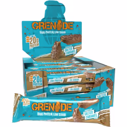 Grenade High Protein, Low Sugar Bar - Chocolate Chip Salted Caramel, 12 x 60 g