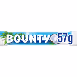 Bounty Coconut & Milk Chocolate Box, Bulk Chocolate Bars, Duo, 24 x 57g