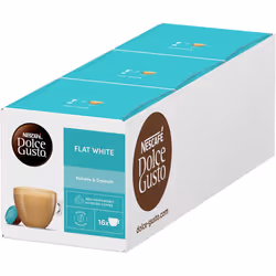 NESCAFÃ Dolce Gusto Flat White Coffee Pods - total of 48 Creamy Coffee Flavoured Pods (3 Packs)