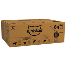 whiskas 1 plus Adult Mixed Selection in Jelly 84 Pouches, Adult Wet Cat Food, Megapack (84 x 85 g)