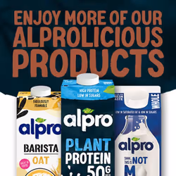 Alpro Pack of 8 Chocolate Soya High Protein Plant-Based Long Life Drink Vegan & Dairy Free 1 Litre