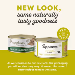 Applaws Pack of 24 100% Natural Wet Cat Food Tuna Fillet and Seaweed in 156 g Tin