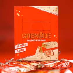 Grenade High Protein, Low Sugar Bar - White Chocolate Salted Peanut, 12 x 60 g