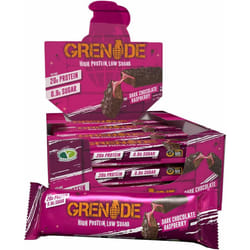 Grenade High Protein, Low Sugar Bar - Dark Chocolate Raspberry, 12 x 60 g