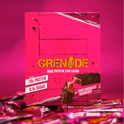 Grenade High Protein, Low Sugar Bar - Dark Chocolate Raspberry, 12 x 60 g