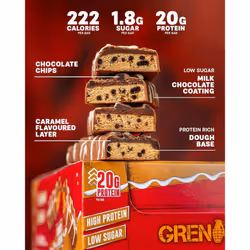 Grenade High Protein, Low Sugar Bar - Gingerbread, 12 x 60 g