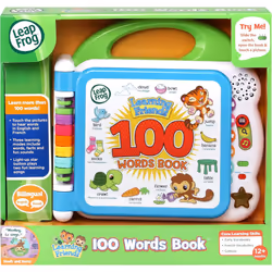 LeapFrog Learning Friends 100 Words Baby Book Educational & Interactive Playbook Toy Toddler & Pre School Boys & Girls 1, 2, 3, 4+ Year Olds One Size