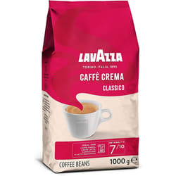 Lavazza CaffÃ¨ Crema Classico, Coffee Beans, Arabica and Robusta, Cocoa and Wood Notes, Intensity 7/10, Medium Roasting, 1 Kg