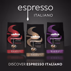 Lavazza Espresso Cremoso, 100% Arabica Medium Roast Coffee Beans, 1kg Pack