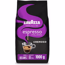 Lavazza Espresso Cremoso, 100% Arabica Medium Roast Coffee Beans, 1kg Pack