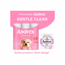 Andrex Family Soft Toilet Tissue 72 Standard Toilet Rolls Gentle on your Familys skin Bulk Pack of 72 Toilet Rolls