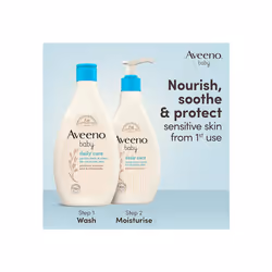 Aveeno Baby Baby Gentle Bath and Wash, White, 400 ml (Pack of 1)