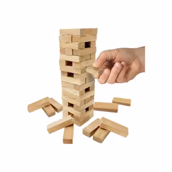 48pk Mini Tumbling Tower Wooden Stacking Blocks Entertainment Kids Adults Travel Size Tower Classic Indoor Outdoor Games Fami ...