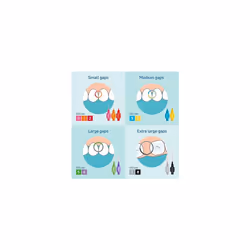 TePe Interdental Brush, Original, Yellow, 0.7mm/ISO 4, 8pcs, efficient Cleaning Between Teeth, Plaque Remover and Dental flosser for Small Gaps