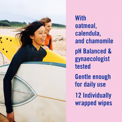 VAGISIL Soothing Oatmeal Intimate Wipes to soothe itch & irritation Contains Tea Tree Oil Gentle Enough For Daily Use12 individually wrapped Wipes