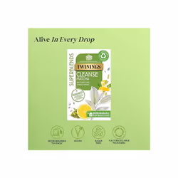 Twinings Superblends Cleanse Tea - Green Tea Herbal infusion with Matcha, Lemon & Fennel Seeds with Manganese- 20 Biodegradable Tea Bags