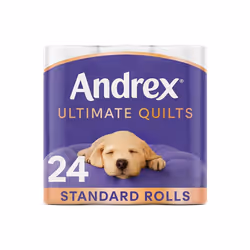 Andrex Ultimate Quilts Toilet Tissue 24 Standard Rolls, Air Pocket Technology for Soft Thick Sheets (Previously Andrex Suprem ...