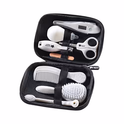 Tommee Tippee Baby Healthcare and Grooming Kit, 9x Essential Newborn Care Items for Home and Travel, Wipe-Clean and Waterproo ...