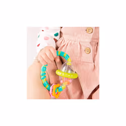 BRIGHT STARTS Grab and Spin Baby Rattle and BPA-free Teether Toy Ages 3 Months +