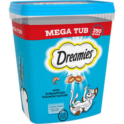 Dreamies Cat Treats Tasty Snacks with Delicious Salmon Flavour Pack of 2 (2 x 350 g)