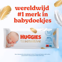 Huggies Pure Extra Care, Baby Wipes 8 Packs (448 Wipes Total) Fragrance Free Wet Wipes for Sensitive Skin 99 Percent Pure Water with Natural Fibres