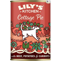Lily's Kitchen Natural Adult Dog Food Wet Tins - Cottage Pie - Complete Meal Recipes (6 Tins x 400g)