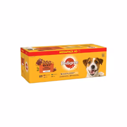 Pedigree Mixed Selection in Jelly 40 Pouches, Adult Wet Dog Food, Megapack (40 x 100 g)