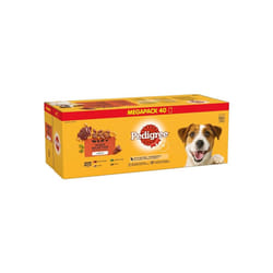 Pedigree Mixed Selection in Jelly 40 Pouches, Adult Wet Dog Food, Megapack (40 x 100 g)