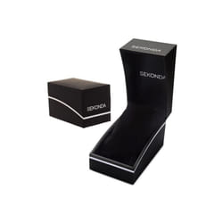 Sekonda Men's White Dial Black Leather Strap Casual Wrist Watch Gift for Him