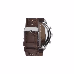 Sekonda Men's Quartz Watch with Brown Dial Chronograph Display and Brown Leather