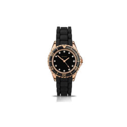 Sekonda Ladies Black Dial Rubber Silicon Strap Watch 4743