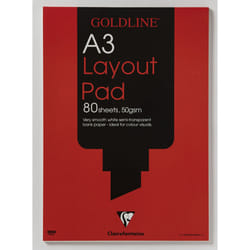 Clairefontaine A3 Goldline Layout Pad, 50 gsm, 80 Sheets