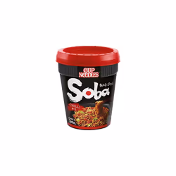 NISSIN Cup Noodles Soba Wok Style Chilli Flavoured Instant Noodles, 90 g Pot (Pack of 8)