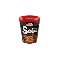 NISSIN Cup Noodles Soba Wok Style Chilli Flavoured Instant Noodles, 90 g Pot (Pack of 8)