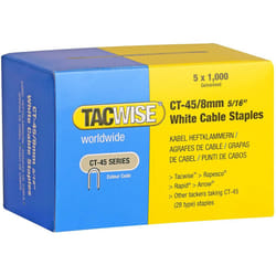 Tacwise CT-45/8mm White Cable Tacker Staples 5,000 (5 x 1,000 packs)