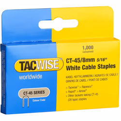 Tacwise CT-45/8mm White Cable Tacker Staples 5,000 (5 x 1,000 packs)