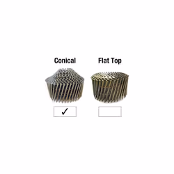 Tacwise 1000 Type 2.1/27 mm Galvanised Conical Top Coil Nails, Blunt Point, Ring Shank, 16 Inclined, Wire Collated, Pack of 14,400, Gold